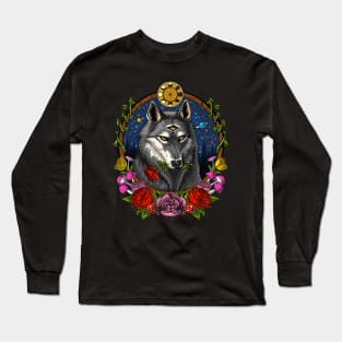 Psychedelic Wolf Long Sleeve T-Shirt